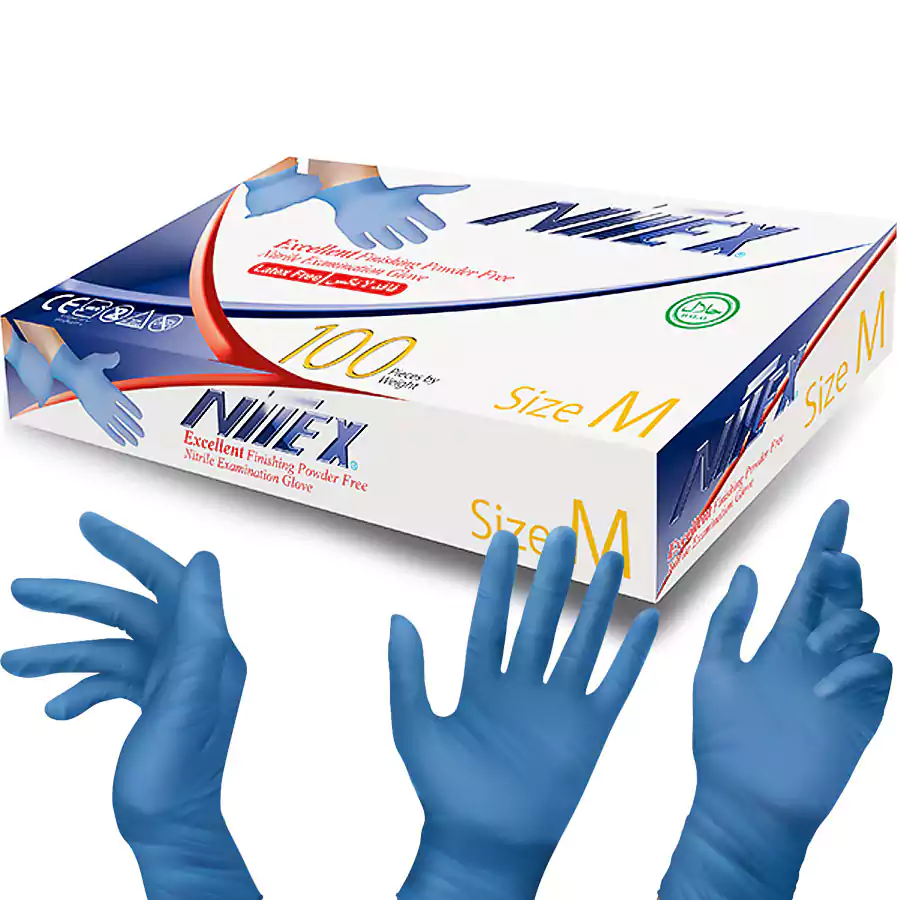 دستکش نیتریل OP-Nitex دندانپزشکی با سطح بافت‌دار برای افزایش دقت و راحتی در استفاده