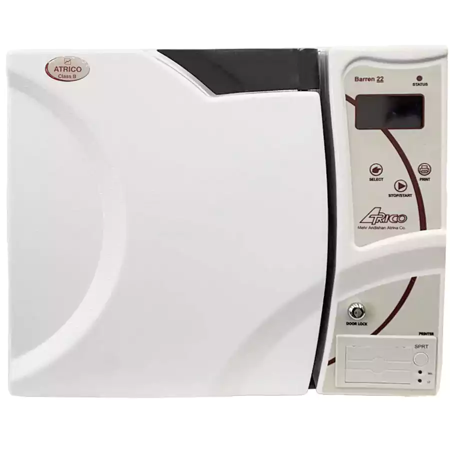اتوکلاو دندانپزشکی آتریکو بارن ۲۲ لیتری کلاس B با چمبر استیل